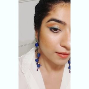 Meet your Posher, Sonali, Blue Long Earrings